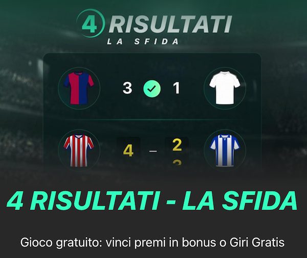 4 risultati la sfida bet365